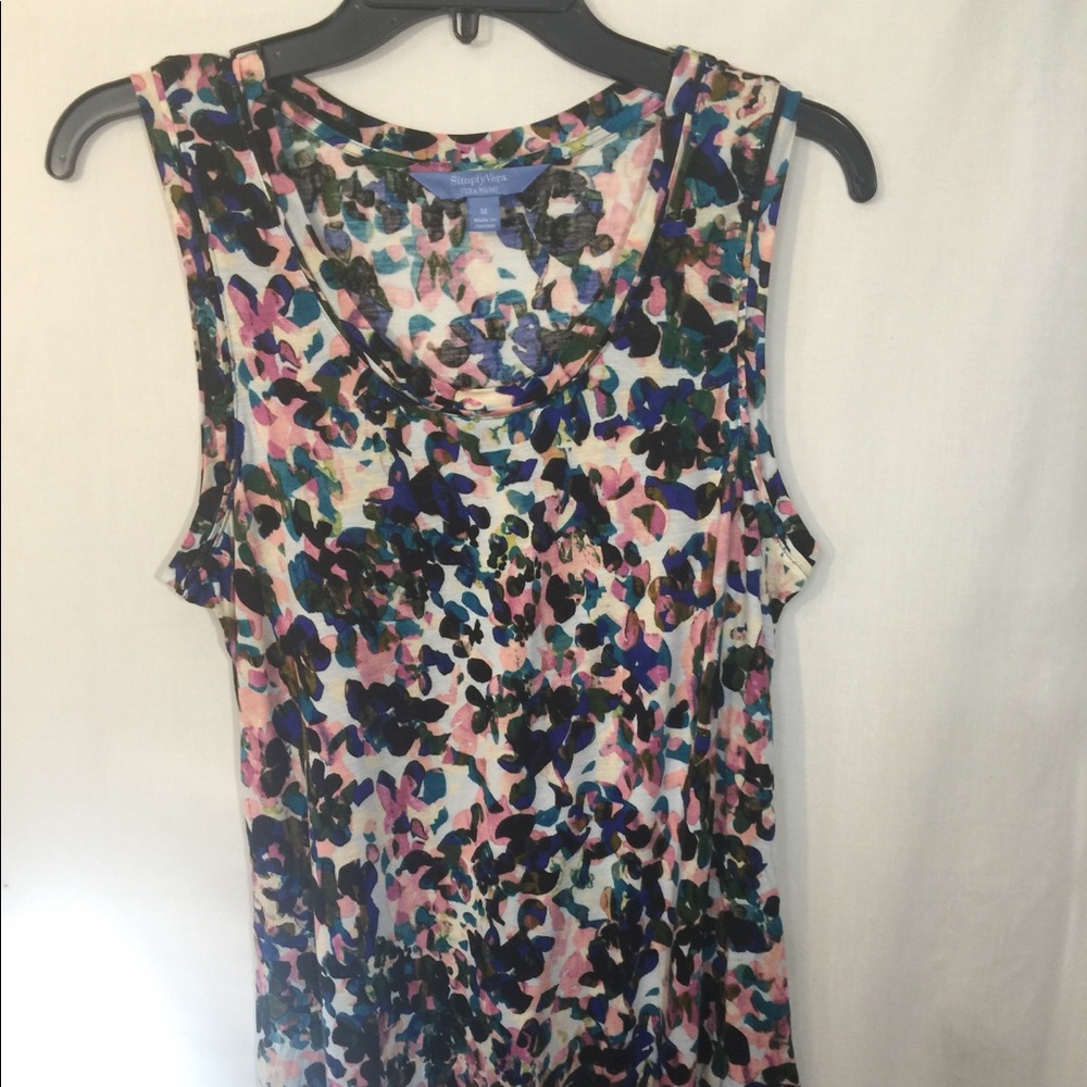 Sleeve-less Multi-color Print By Simply Wang, sz M
